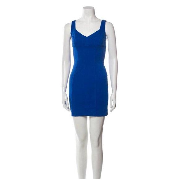 Diane von Furstenberg Women's Blue Sleeveless Mini Dress Size 12 - Picture 1 of 9